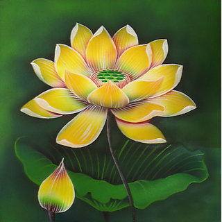 320x320 Buy Watercolor Painting Of Yellow Lotus Flower Online