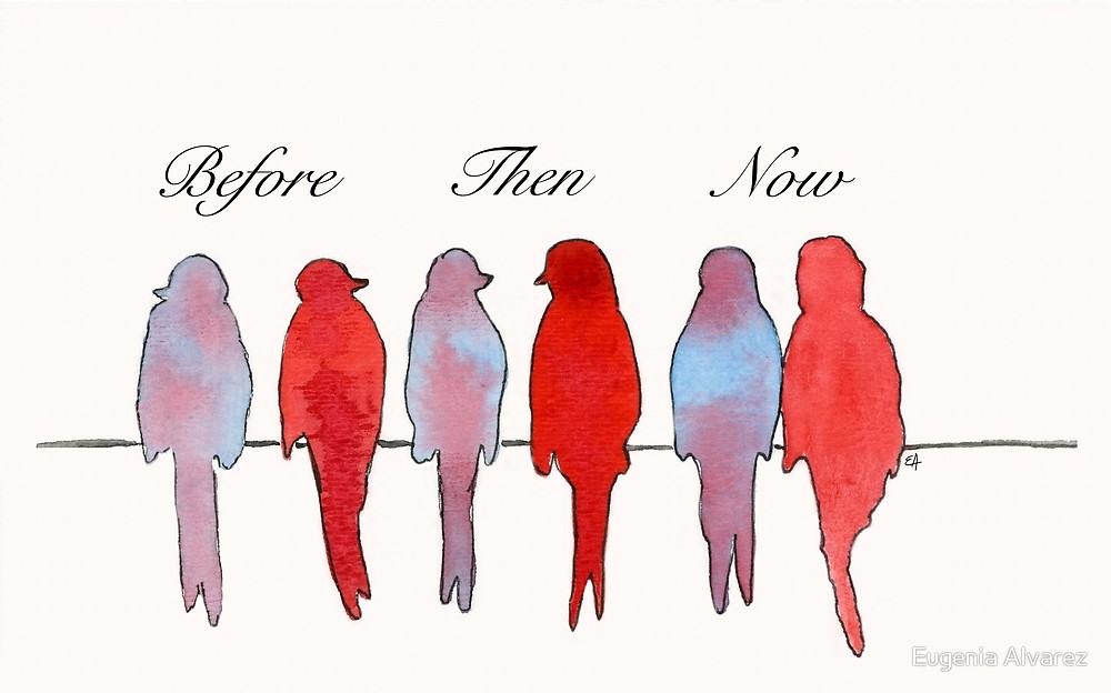 1000x624 Love Birds Watercolor Painting Art Print Fine Art Print From