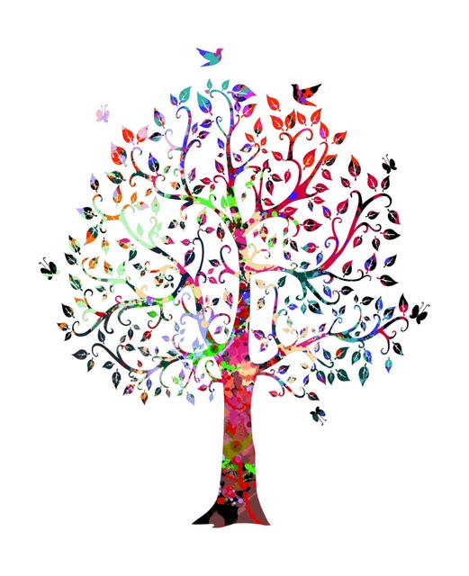 521x640 Tree Nature Love Watercolor Print Wedding Gift Archival Fine Art