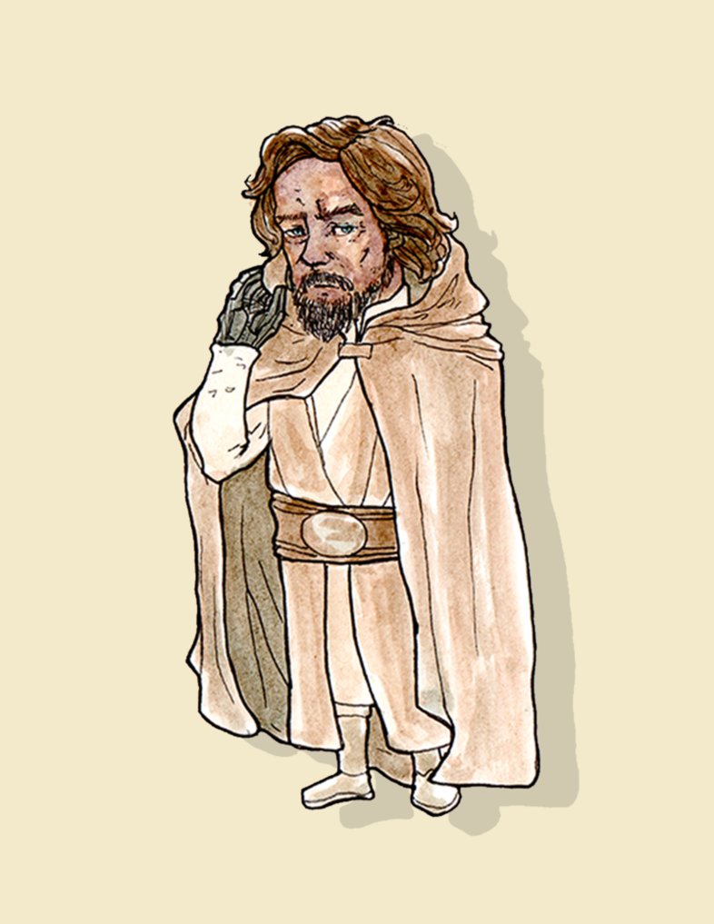 786x1017 Luke Skywalker Watercolor Gebran By Dyibran
