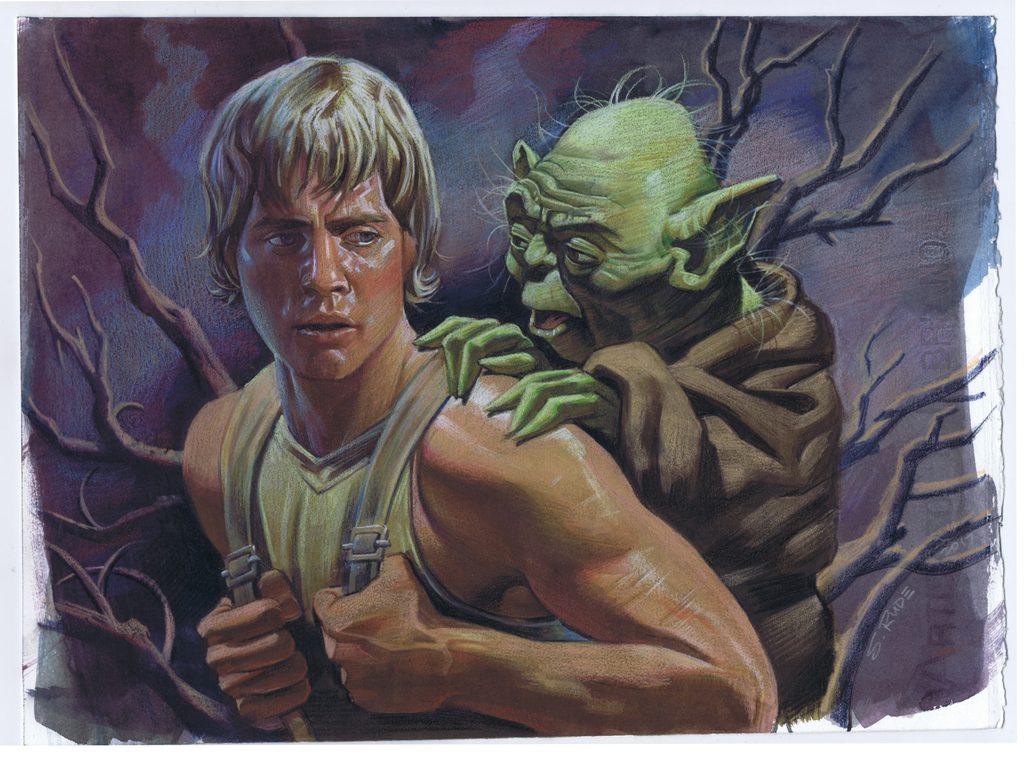 1024x758 Steve Rude Luke Skywalker There Is No Try Painting Watercolor