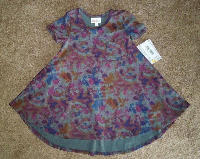 640x511 Lularoe Scarlett Size 2 Dark Gray Watercolor Floral Print! Pretty