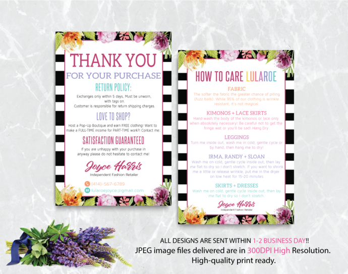 690x543 Lularoe Thank You Cards, Lularoe Care By Digitalart On Zibbet