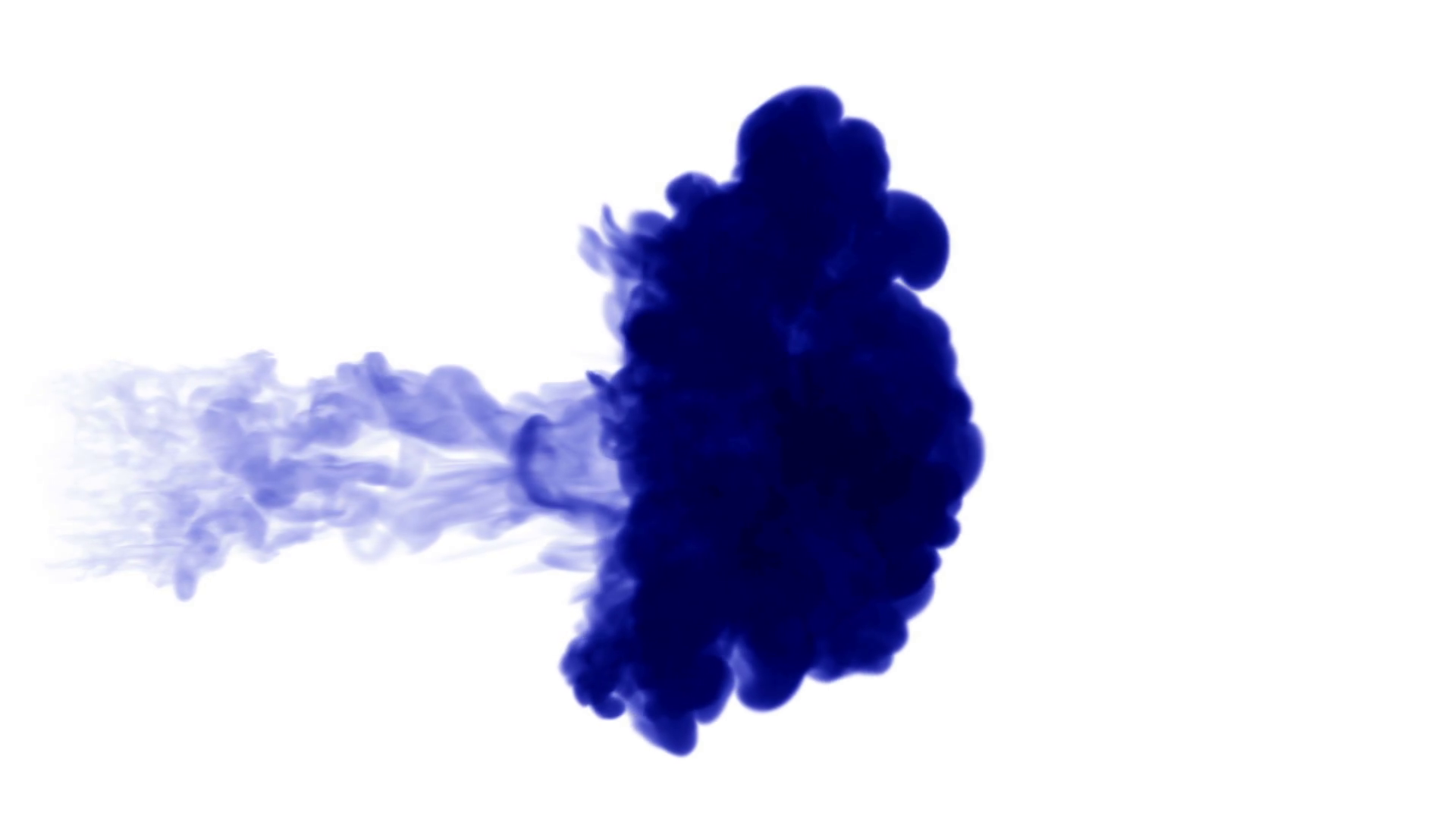 1920x1080 A Powerful Stream Of Dark Blue Ink On A White Background Dissolves