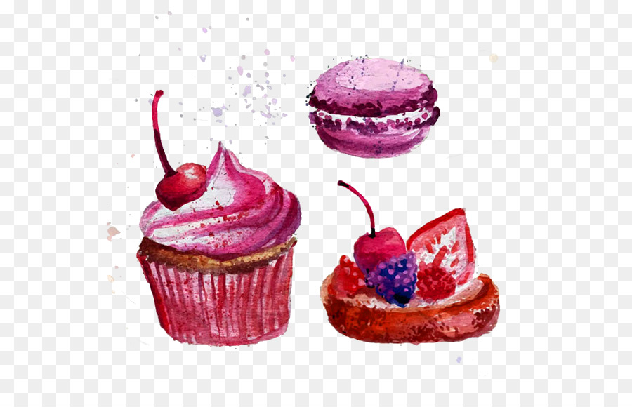 900x580 Macaron Watercolor Painting Download Clip Art