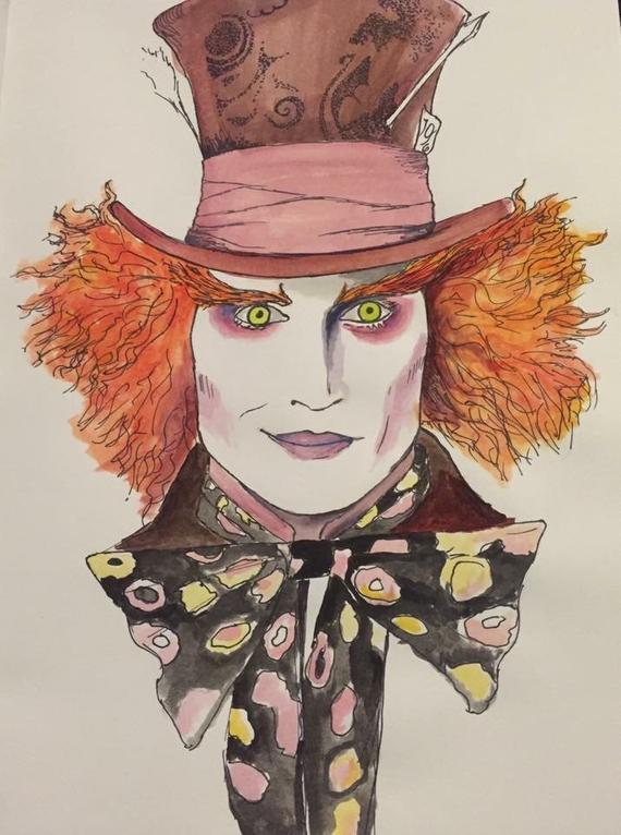 570x766 Mad Hatter Watercolor