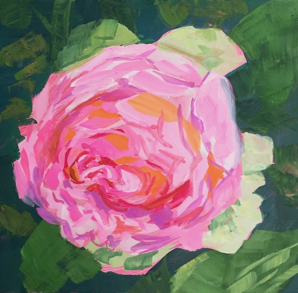 600x589 Watercolor Paintings Permanent Magenta