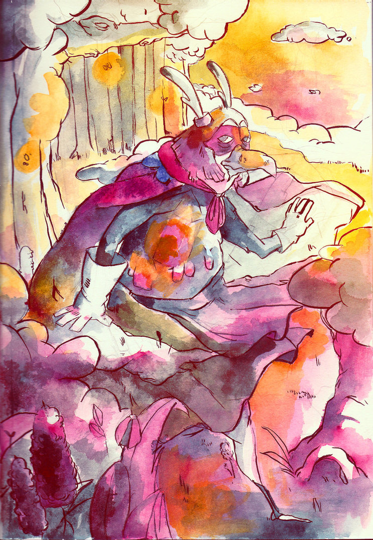 743x1076 Watercolor Magic Ultra Bird By Carowaro