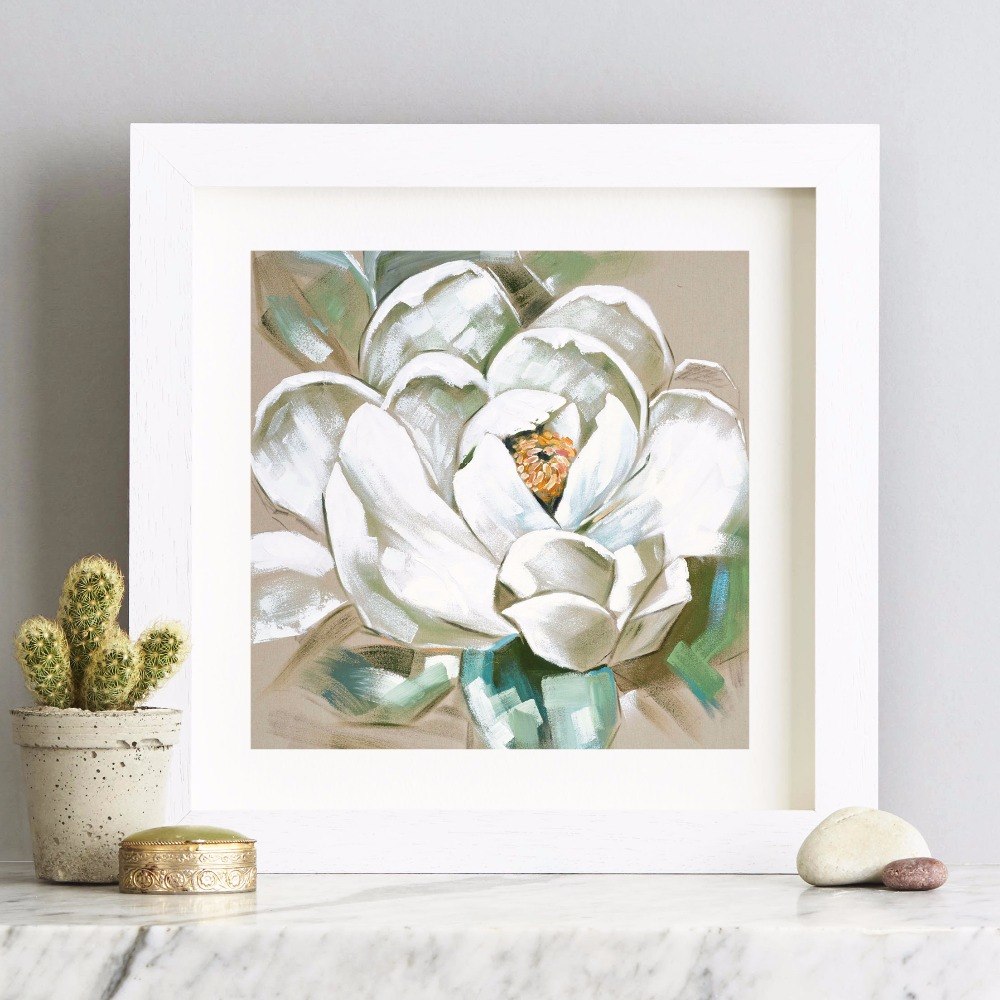1000x1000 Magnolia Flower Watercolor Canvas Art Print Painting Poster Wall