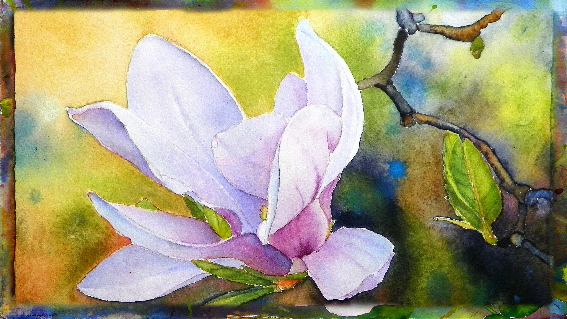 1920x1080 Pictures To Paint In Watercolour How To Paint The Magnolia Flower