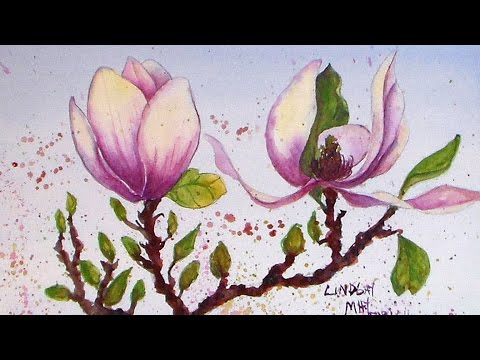 480x360 Magnolia Painting In Watercolor Tutorial