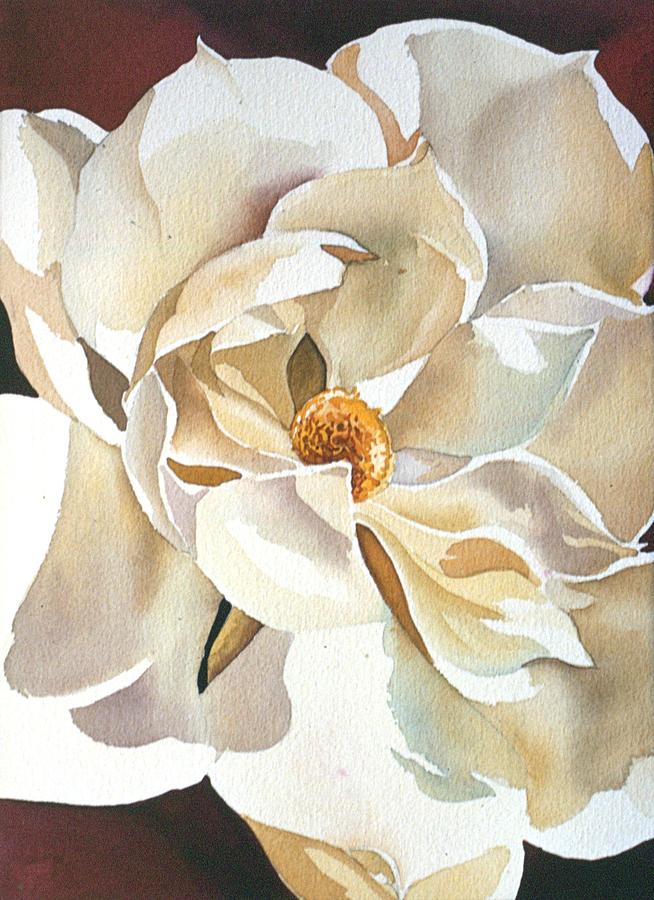 654x900 Southern Magnolia Painting By Alfred Ng