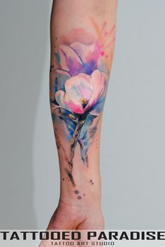 236x352 Magnolia Watercolortattoo By On