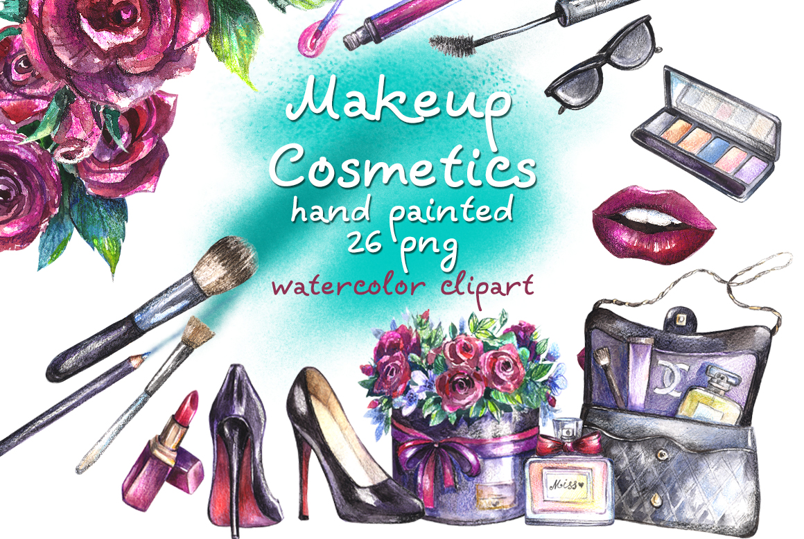 1160x778 Makeup Cosmetics Watercolor Clipart