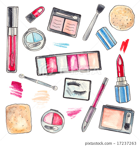 450x468 Watercolor Makeup Products Set