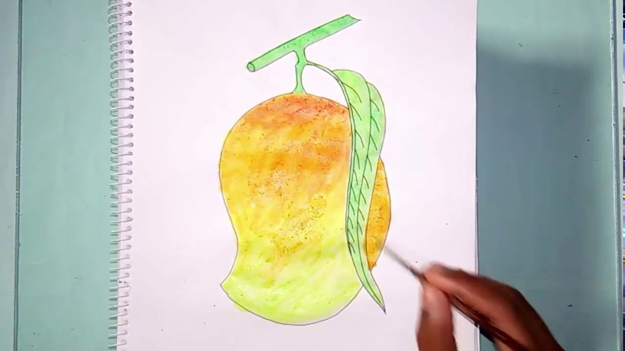 1280x720 How To Draw A Mango (Watercolor Drawing)