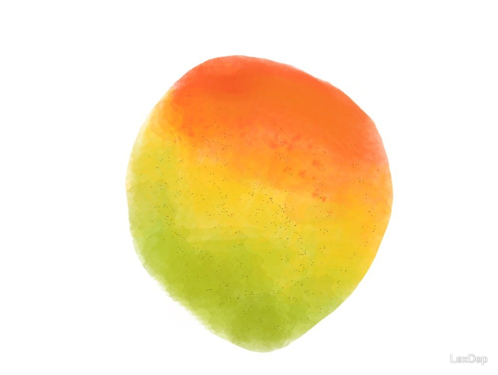 1000x752 Mango Watercolor Sticker By Lexdep Redbubble
