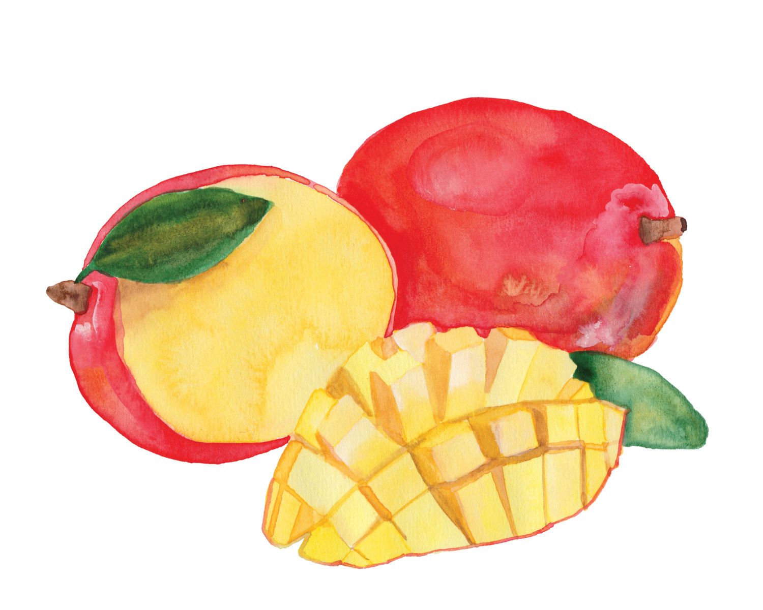 1500x1200 Mango Watercolour Food Illustration Print By Eatitpaintit On Etsy