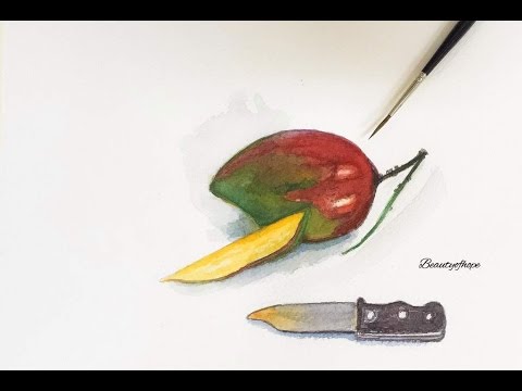 480x360 Painting Mango In Watercolors (Stilllife Watercolor Painting