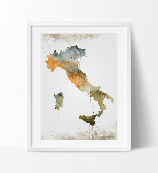 547x600 Italy Print, Italy Art, Italy Poster, Italy Wall Art, Map Of Italy