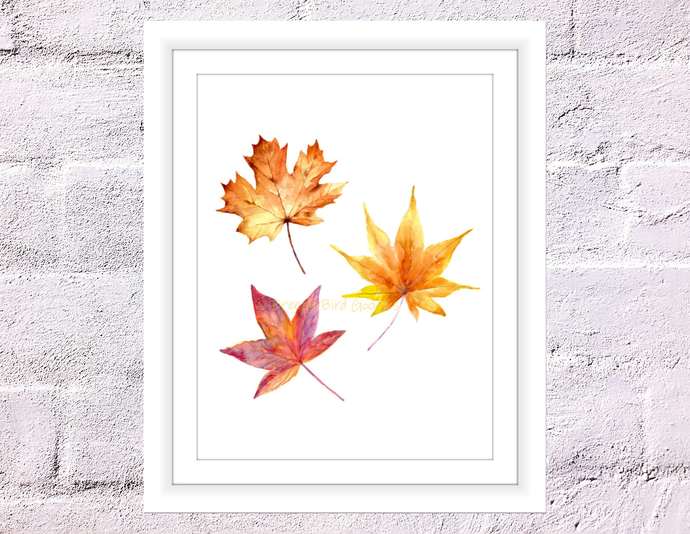 690x534 Maple Leaves Print, Autumn Leaves By Breezy Bird Goodies On Zibbet