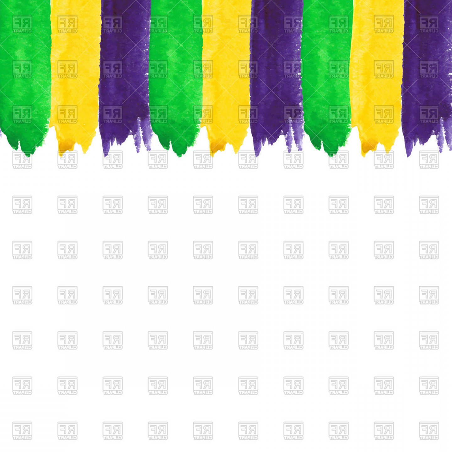 1440x1440 Mardi Gras Watercolor Brushstrokes Vector Clipart Shopatcloth