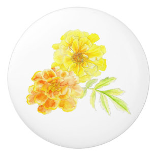 307x307 Marigold Watercolor Flower Home Furnishings Amp Accessories Zazzle
