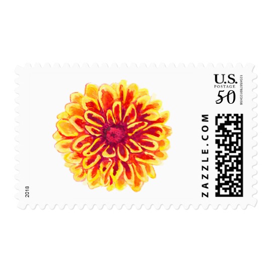 540x540 Marigold Watercolor Postage Stamp