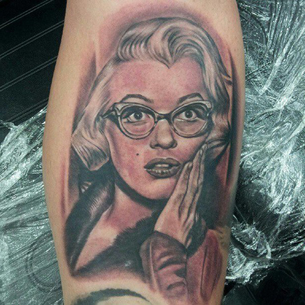 604x604 Glasses Marilyn Monroe Realistic Tattoo Best Tattoo Ideas Gallery