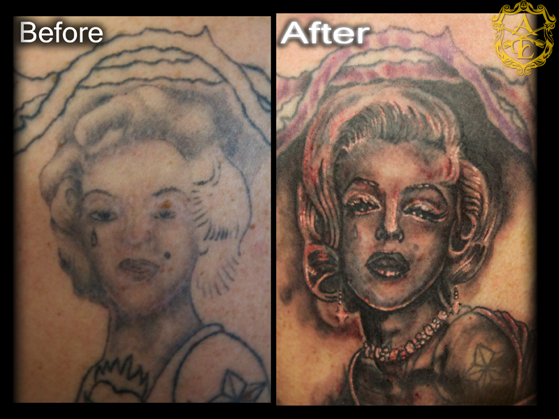 800x600 Marilyn Monroe Re Work Tattoo (Work In Progress) Done By Sean