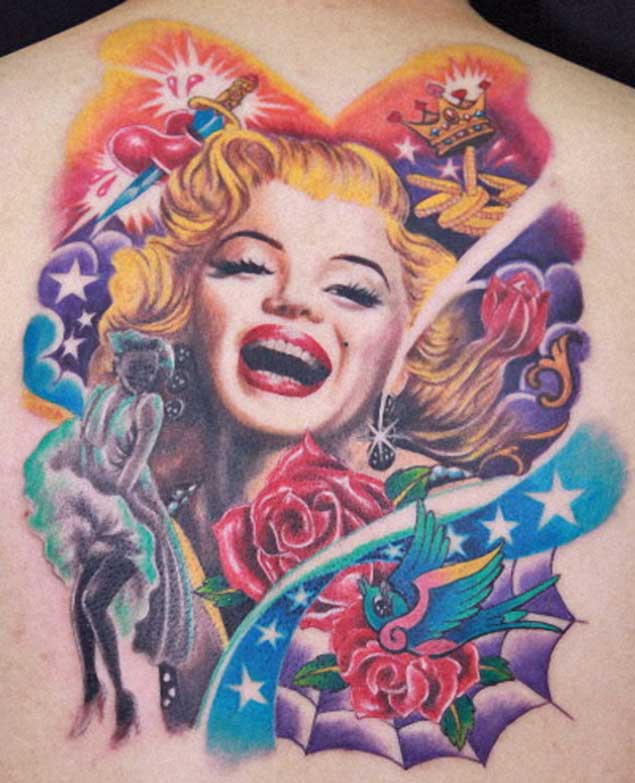 635x783 Marilyn Monroe Back Tattoo T