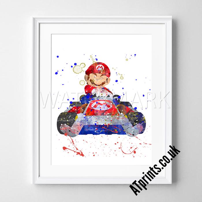 700x700 Super Mario Watercolour Art Print Atprints