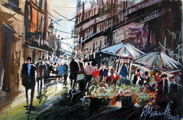 622x410 Flowers Market In Watercolor By Ricardomassucatto