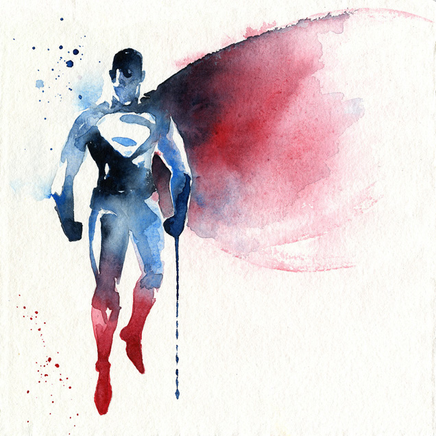 636x636 Dc Amp Marvel Superheroes Watercolor Fan Art