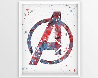 340x270 Marvel Watercolor Etsy