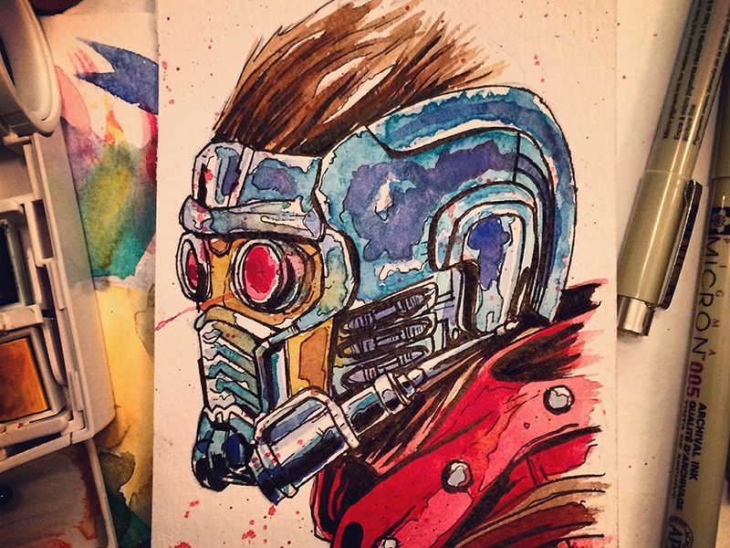800x600 Starlord Watercolor By Anthony Petrie