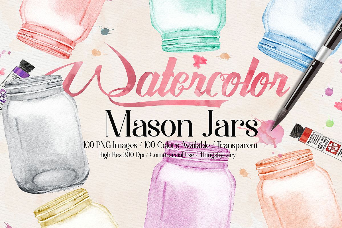 Mason Jar Watercolor