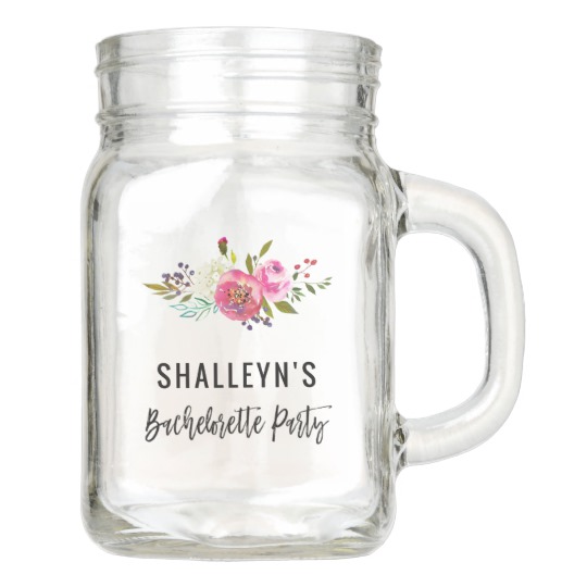 540x540 Bachelorette Party Custom Mason Jar Watercolor