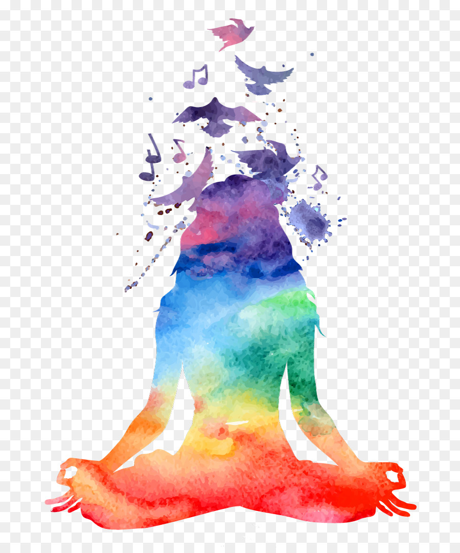 900x1080 Chakra Meditation Watercolor Painting Yoga
