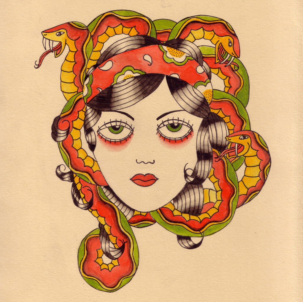 1024x1019 Medusa Watercolor. 2010. Kyler Martz