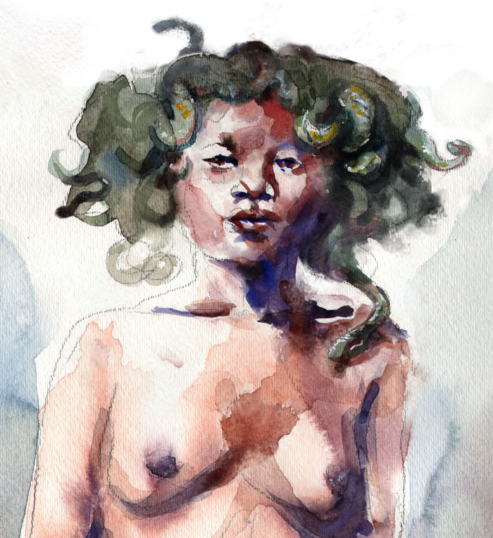 700x763 Art Medusa (Watercolor)