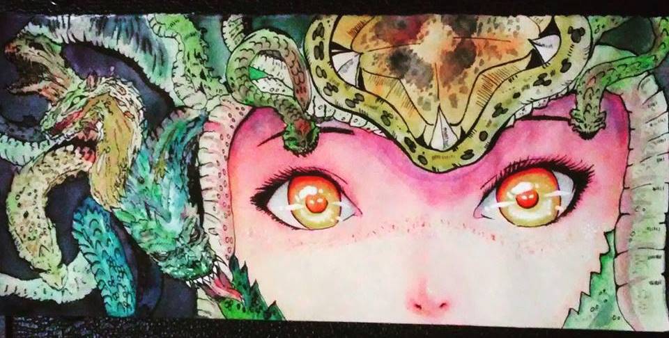 960x486 Medusa Watercolor By Hailengum