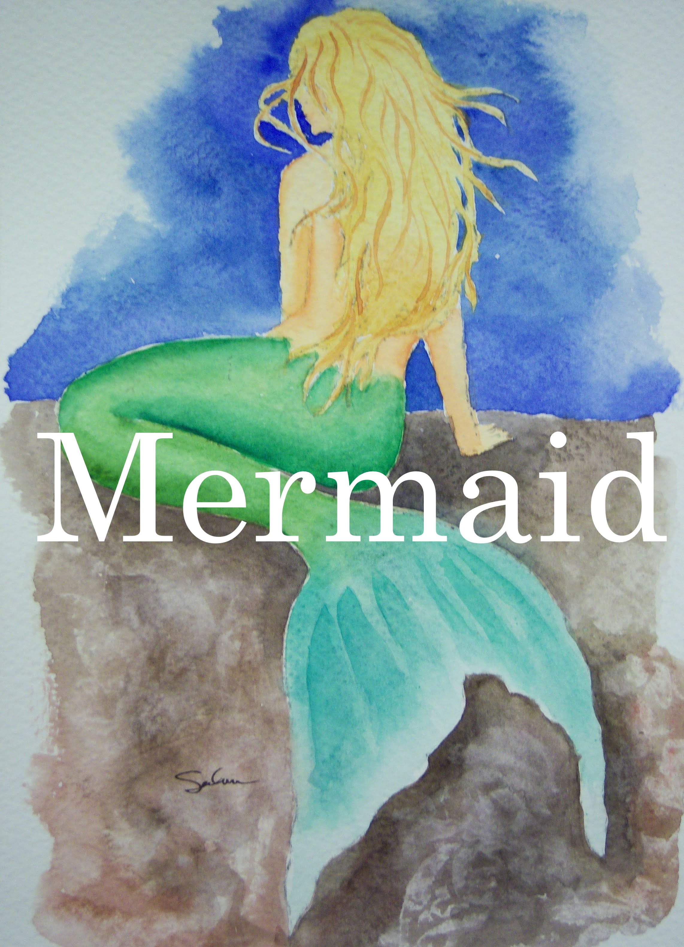 2284x3160 How To Paint A Mermaid In Watercolour Watercolor Woman Kneeling