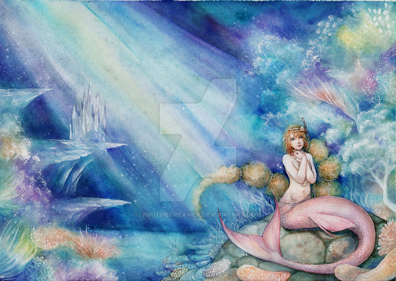 800x569 The Little Mermaid Watercolor By Jurithedreamer