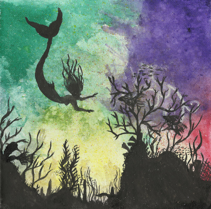 800x791 Coral Reef Ii W Mermaid