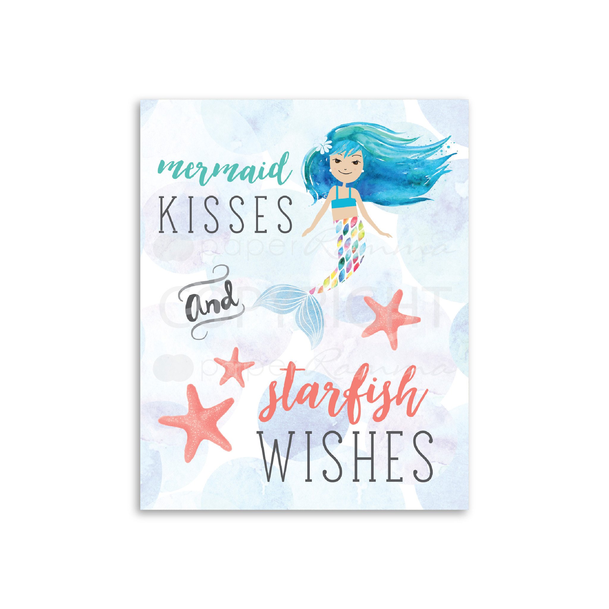 2048x2048 Mermaid Watercolor Nursery Amp Kids Art Print