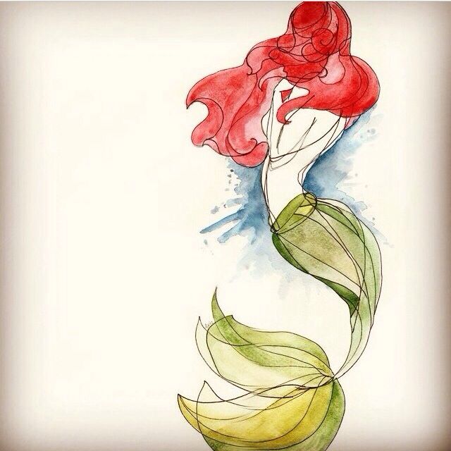 Mermaid Watercolor Art