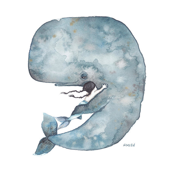 600x600 Mermaid Watercolor Paintings Fine Art America