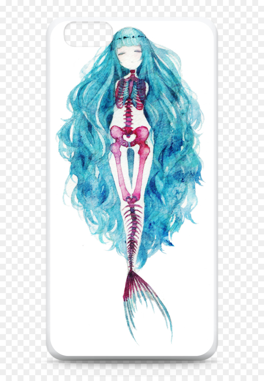 900x1300 Mermaid Watercolor Painting Drawing Art