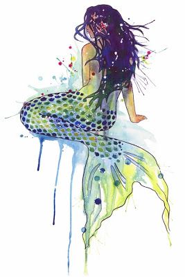 267x400 Watercolor Paintings Of Mermaids Watercolor Mermaid Mermaids